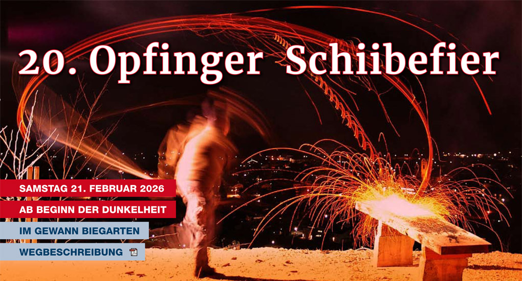 20. Opfinger Schiibefier am 21.02.2026 